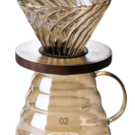 طقم V60 (قمع+ دورق كيمكس) عسلي
